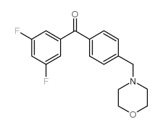 3,5-DIFLUORO-4'-MORPHOLINOMETHYL BENZOPHENONE Structure