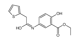 ethyl 2-hydroxy-5-[(2-thiophen-2-ylacetyl)amino]benzoate结构式