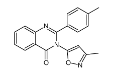 3-(3-methyl-1,2-oxazol-5-yl)-2-(4-methylphenyl)quinazolin-4-one结构式