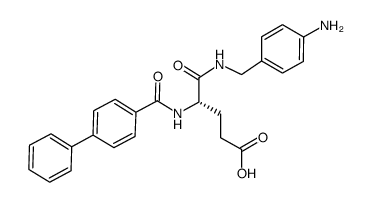 N1-(4-aminobenzyl)-N2-(1,1'-biphenyl-4-ylcarbonyl)-L-α-glutamine Structure