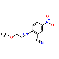 2-[(2-Methoxyethyl)amino]-5-nitrobenzonitrile Structure