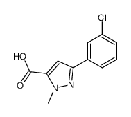 3-(3-Chlorophenyl)-1-methyl-1H-pyrazole-5-carboxylic acid结构式