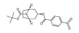 3-exo-3-(4-nitro-benzoyloxy)-8-aza-bicyclo[3.2.1]octane-8-carboxylic acid tert-butyl ester Structure