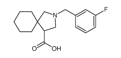 2-Azaspiro[4.5]decane-4-carboxylic acid, 2-[(3-fluorophenyl)methyl]结构式