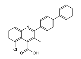 5-chloro-3-methyl-2-(4-phenylphenyl)quinoline-4-carboxylic acid Structure