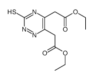 ethyl 2-[6-(2-ethoxy-2-oxoethyl)-3-sulfanylidene-2H-1,2,4-triazin-5-yl]acetate结构式