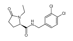 N-[(3,4-dichlorophenyl)methyl]-1-ethyl-5-oxo-D-prolinamide Structure