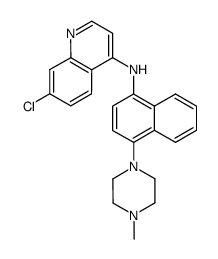 (7-chloro-quinolin-4-yl)-[4-(4-methyl-piperazin-1-yl)-naphthalen-1-yl]-amine结构式