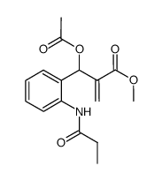 methyl 3-acetoxy-2-methylene-3-[2-(propanoylamino)phenyl]propanoate结构式