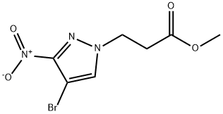3-(4-Bromo-3-nitro-pyrazol-1-yl)-propionic acid methyl ester结构式