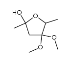 4,4-dimethoxy-2,5-dimethyltetrahydrofuran-2-ol Structure