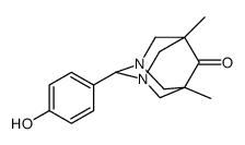 1,3-Diazaadamantan-6-one, 2-(4-hydroxyphenyl)-5,7-dimethyl结构式