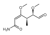 (3,5R)-dimethoxy-(4R)-methyl-6-oxo-(2E)-hexenamide结构式