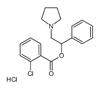 Benzoic acid, o-chloro-, alpha-(1-pyrrolidinylmethyl)benzyl ester, hyd rochloride结构式