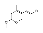 1-bromo-6,6-dimethoxy-4-methylhexa-1,3-diene Structure