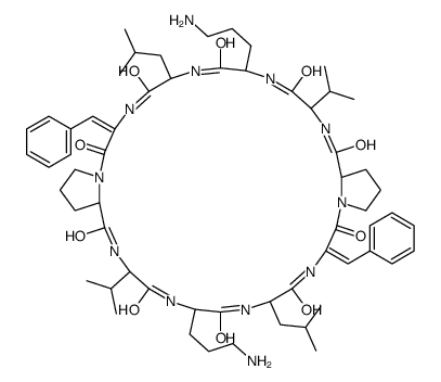 (4,4'-dehydrophenylalanine)gramicidin S结构式