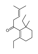 1-(2,6-diethyl-6-methylcyclohexen-1-yl)-4-methylpent-3-en-1-one Structure