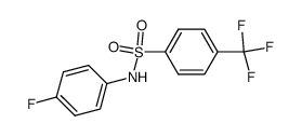 N-(4-fluorophenyl)-4-(trifluoromethyl)benzenesulfonamide结构式