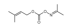 propan-2-one O-(((3-methylbut-2-en-1-yl)oxy)carbonyl) oxime Structure