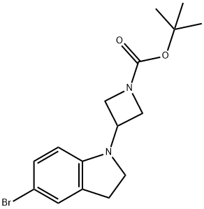 3-(5-broMo-2,3-dihydro-indol-1-yl)-azetidine-1-carboxylic acid tert-butyl ester picture