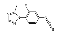 1-(2-fluoro-4-isothiocyanatophenyl)-5-methyl-1H-1,2,4-triazole Structure