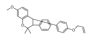 (3S,4S)-7-methoxy-2,2-dimethyl-3-phenyl-4-(4-prop-2-enoxyphenyl)-3,4-dihydrochromene结构式