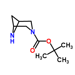 tert-butyl 3,6-diazabicyclo[3.1.1]heptane-3-carboxylate structure