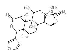 11H,13H-Oxireno[d]pyrano[4',3':3,3a]isobenzofuro[5,4-f][2]benzopyran-6,13(5aH)-dione,8-(3-furanyl)dodecahydro-4-hydroxy-2,2,4a,8a-tetramethyl-,(2aR,4S,4aS,4bR,5aS,8S,8aS,10aR,10bR,14aS)- (9CI) structure