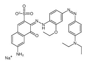 sodium,(3E)-6-amino-3-[[4-[[4-(diethylamino)phenyl]diazenyl]-2-ethoxyphenyl]hydrazinylidene]-4-oxonaphthalene-2-sulfonate结构式