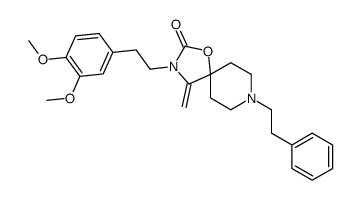 3-[2-(3,4-dimethoxyphenyl)ethyl]-4-methylidene-8-(2-phenylethyl)-1-oxa-3,8-diazaspiro[4.5]decan-2-one结构式