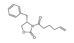 (4S)‐4‐benzyl‐3‐(hex‐5‐enoyl)‐1,3‐oxazolidin‐2‐one Structure