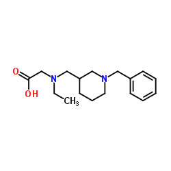 N-[(1-Benzyl-3-piperidinyl)methyl]-N-ethylglycine Structure