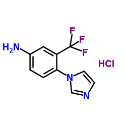 4-(1H-Imidazol-1-yl)-3-(trifluoromethyl)aniline hydrochloride (1:1) Structure