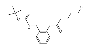 1-[2-((tert-butoxycarbonyl)aminomethyl)phenyl]-6-chloro-2-hexanone Structure