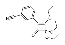 3-(2,3,3-triethoxy-4-oxocyclobuten-1-yl)benzonitrile结构式