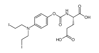 N-{4-[N,N-bis(2-iodoethyl)amino]-phenoxycarbonyl}-L-glutamic Acid Structure