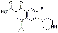 3-Quinolinecarboxylic acid, 1-cyclopropyl-6-fluoro-1,4-dihydro-4-oxo-7-(1-piperazinyl)-结构式