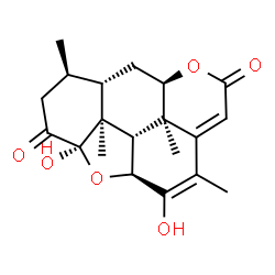 1α,11α-Epoxy-1,12-dihydroxypicrasa-12,14-diene-2,16-dione结构式