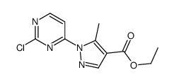 1H-PYRAZOLE-4-CARBOXYLIC ACID, 1-(2-CHLORO-4-PYRIMIDINYL)-5-METHYL-, ETHYL ESTER结构式