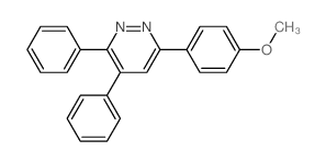 6-(4-methoxyphenyl)-3,4-diphenyl-pyridazine结构式