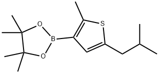 2-Methyl-5-(iso-butyl)thiophene-3-boronic acid pinacol ester structure