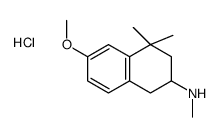 6-methoxy-N,4,4-trimethyl-2,3-dihydro-1H-naphthalen-2-amine,hydrochloride结构式