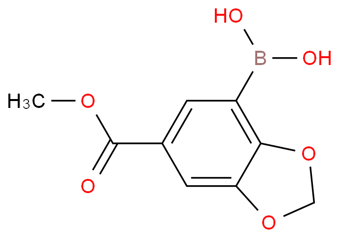 5-Methoxycarbonyl-2,3-methylenedioxyphenylboronic acid Structure