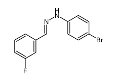 4-bromo-N-[(E)-(3-fluorophenyl)methylideneamino]aniline结构式