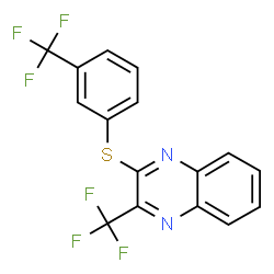 2-(TRIFLUOROMETHYL)-3-([3-(TRIFLUOROMETHYL)PHENYL]SULFANYL)QUINOXALINE结构式