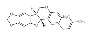 6H-[1,3]Dioxolo[5,6]benzofuro[3,2-c][1]benzopyran-3-ol,6a,12a-dihydro-2-(3-methyl-2-butenyl)-, (6aR-cis)- (9CI) structure