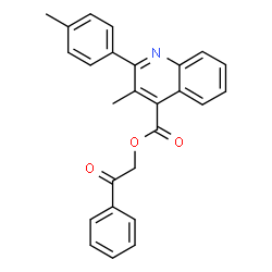 2-oxo-2-phenylethyl 3-methyl-2-(4-methylphenyl)-4-quinolinecarboxylate structure