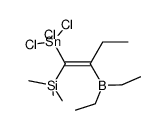 (Z)-(2-(diethylboranyl)-1-(trichlorostannyl)but-1-en-1-yl)trimethylsilane Structure