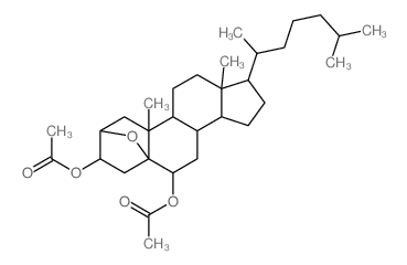 2,5-epoxycholestane-3,6-diyl diacetate Structure