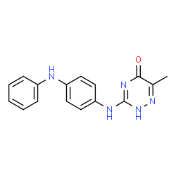 3-(4-anilinoanilino)-6-methyl-1,2,4-triazin-5(4H)-one structure